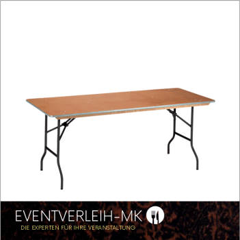 Bankett-Tisch eckig - FÜR 6 PERSONEN